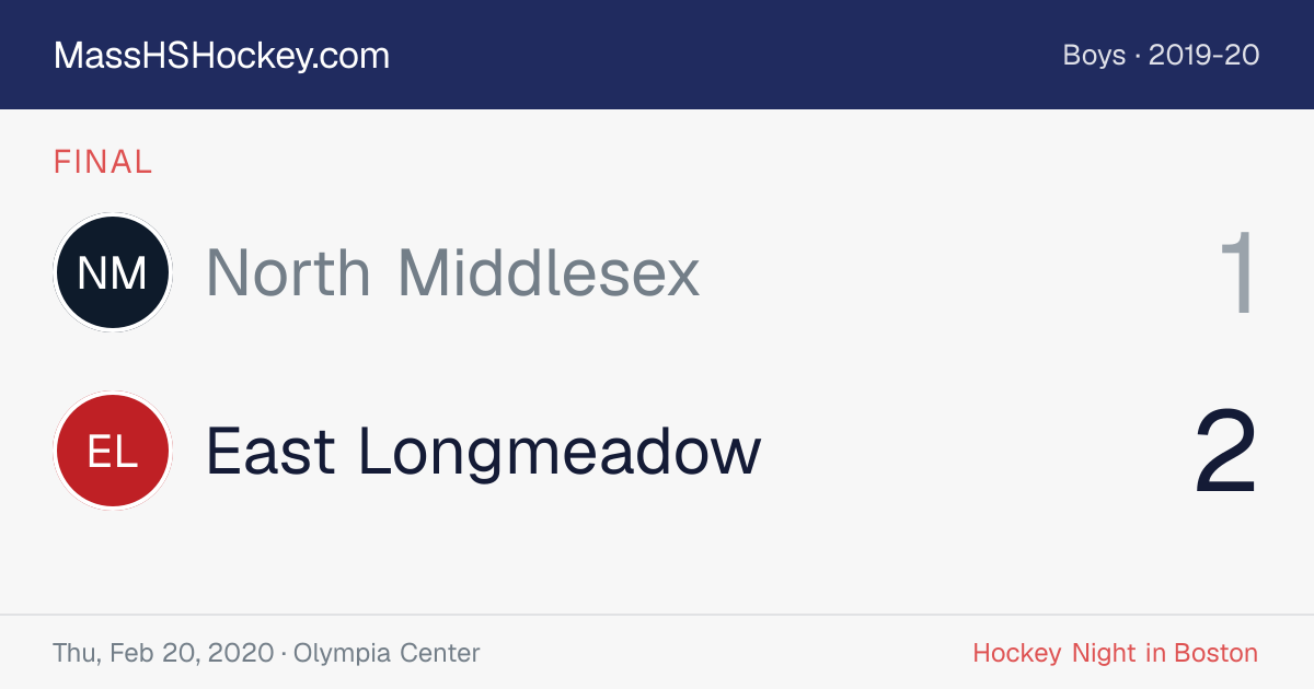 North Middlesex at East Longmeadow score card