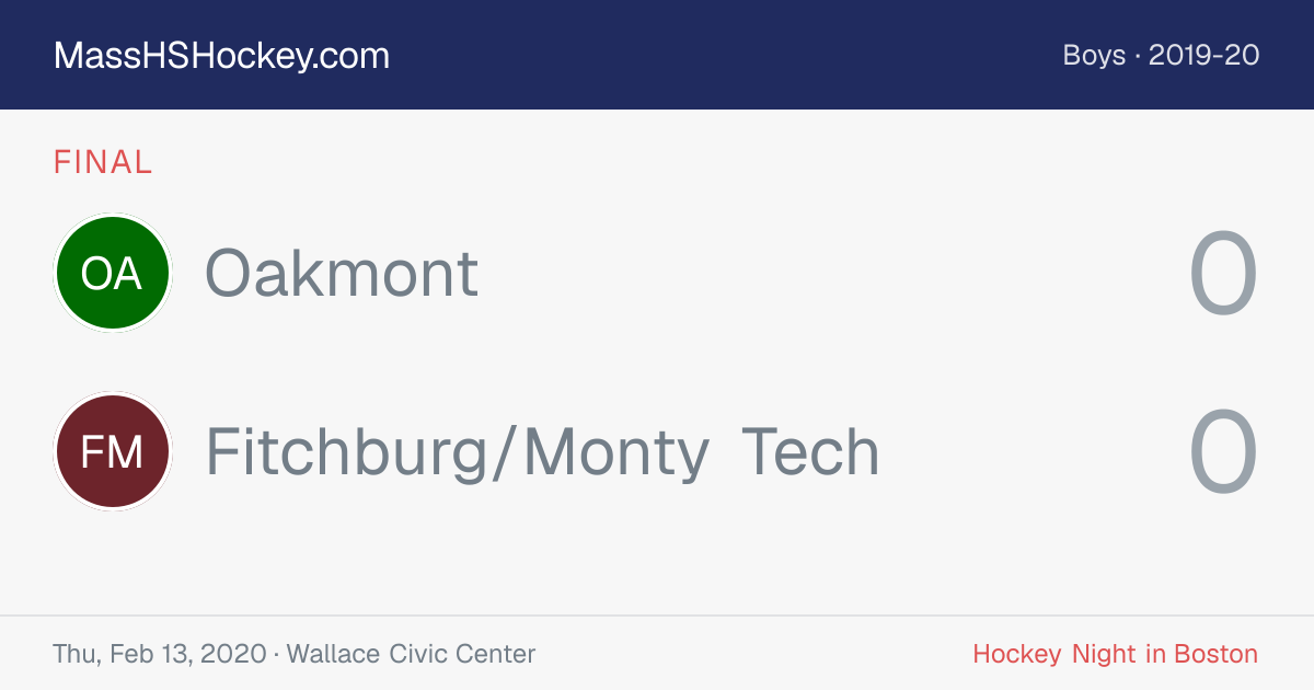 Oakmont at Fitchburg/Monty Tech score card