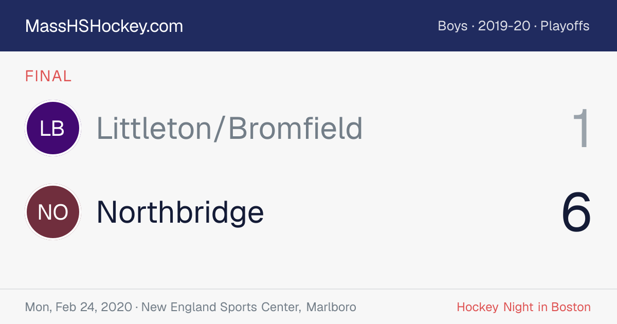 Littleton/Bromfield at Northbridge score card