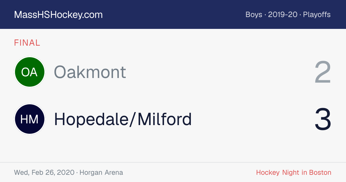 Oakmont at Hopedale/Milford score card