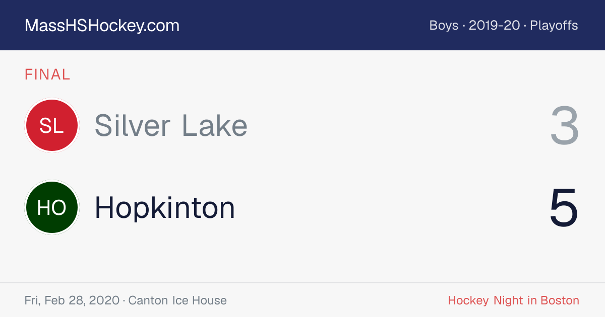 Silver Lake at Hopkinton score card