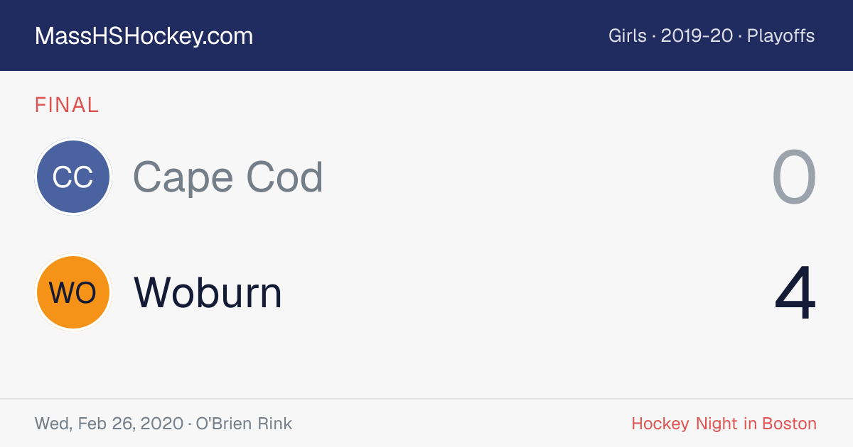 Cape Cod at Woburn score card