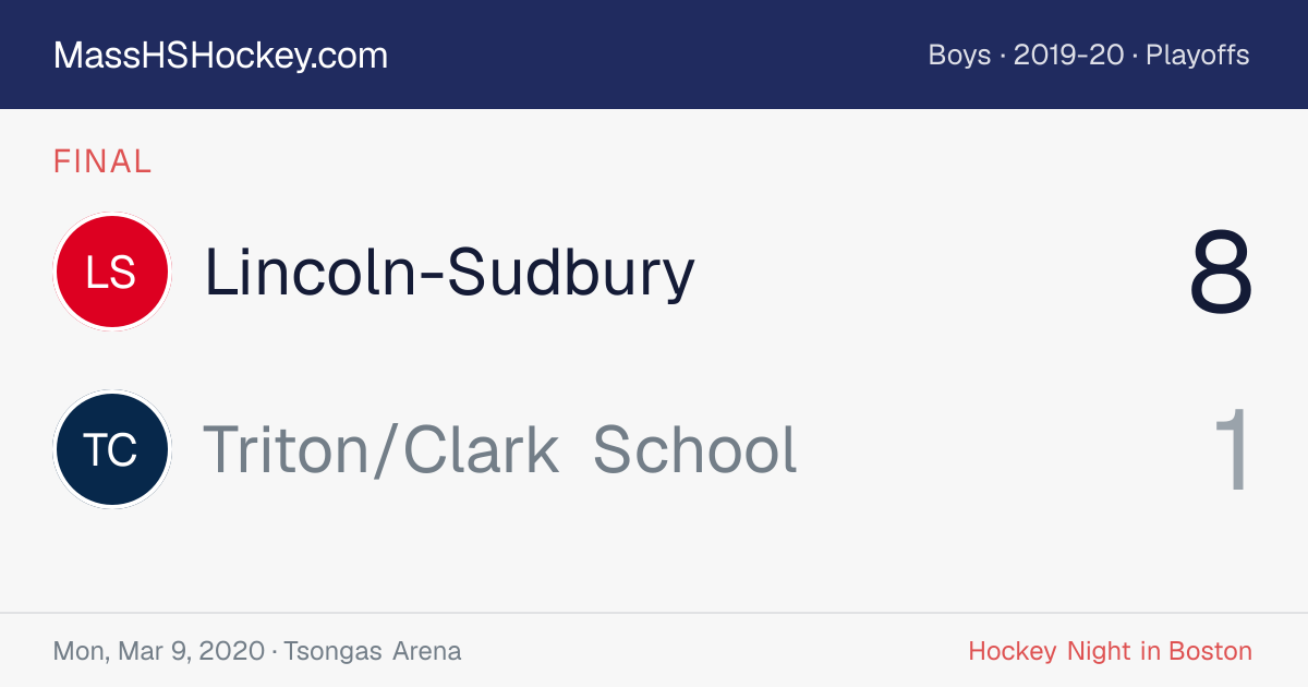 Lincoln-Sudbury at Triton/Clark School score card