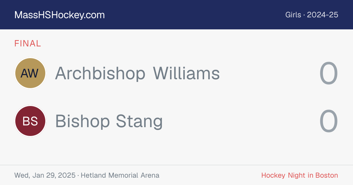 Archbishop Williams at Bishop Stang score card