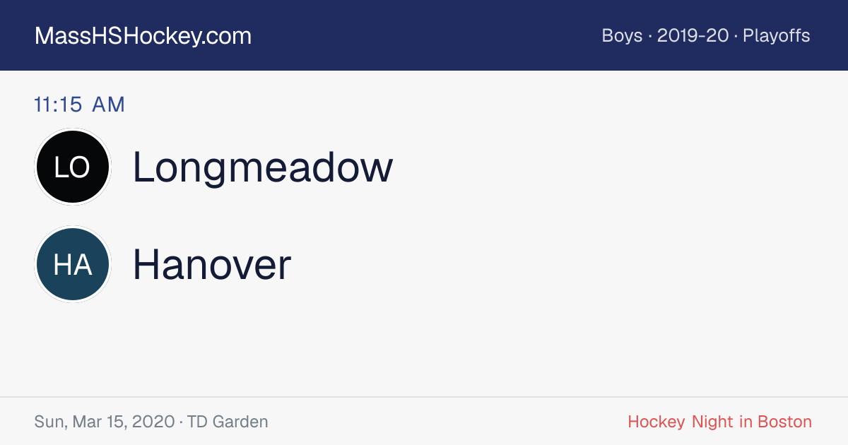Longmeadow at Hanover score card