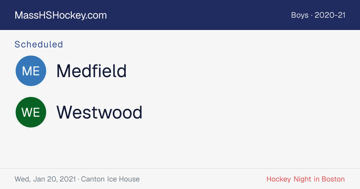 Medfield at Westwood score card
