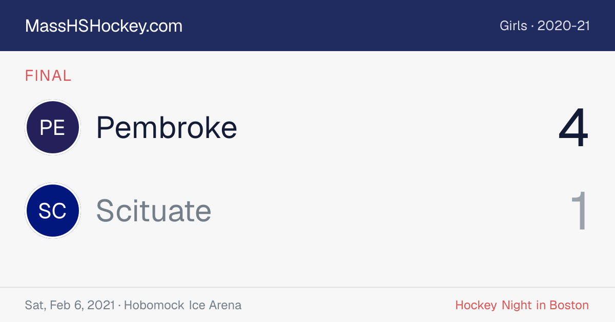 Pembroke at Scituate score card