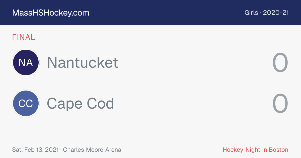 Nantucket at Cape Cod score card