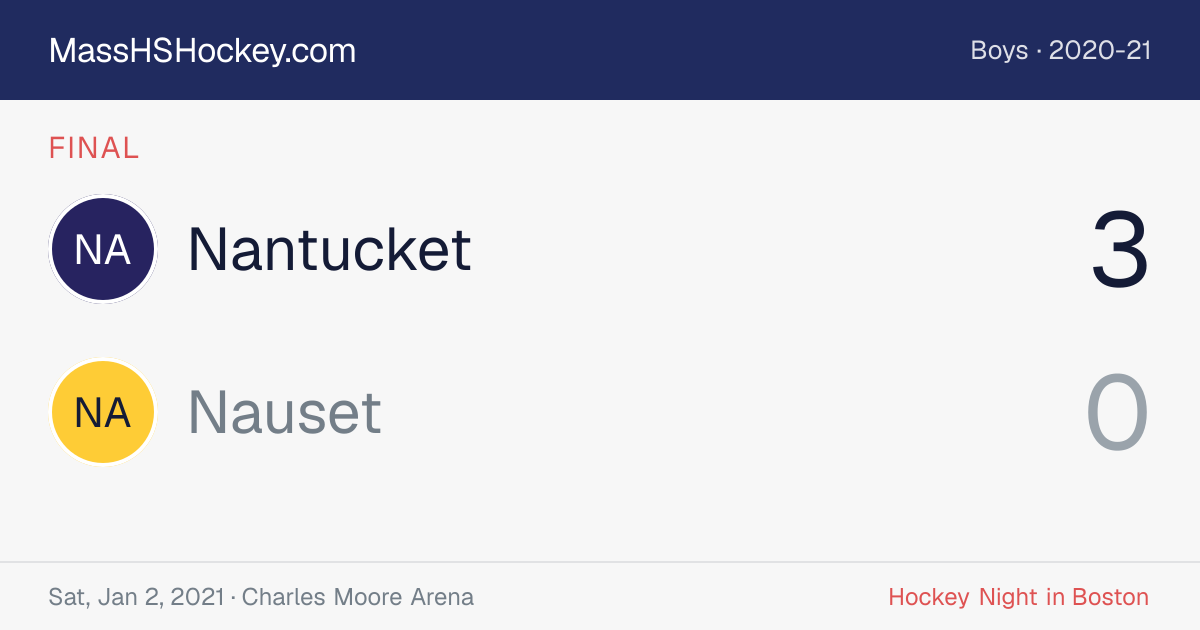Nantucket at Nauset score card