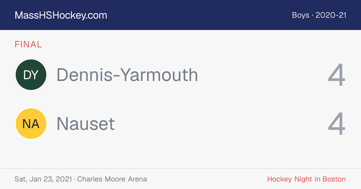 Dennis-Yarmouth at Nauset score card
