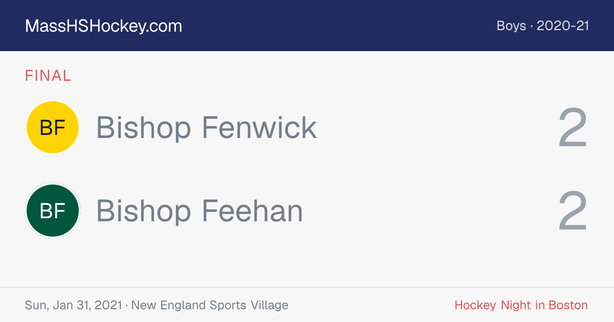 Bishop Fenwick at Bishop Feehan score card