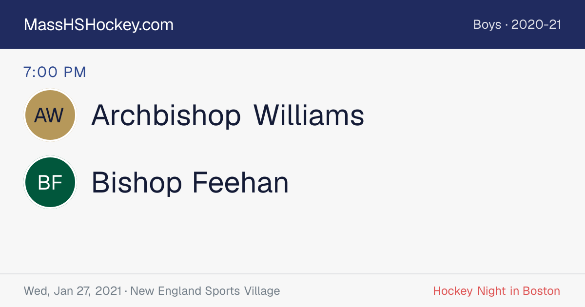 Archbishop Williams at Bishop Feehan score card
