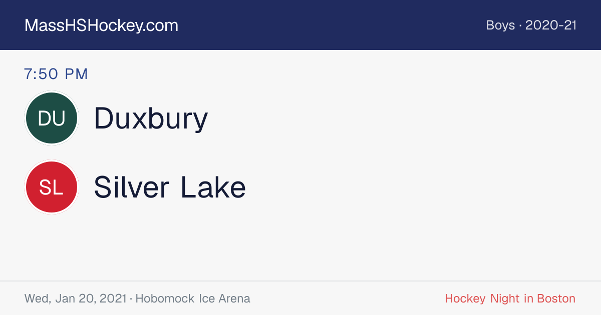 Duxbury at Silver Lake score card