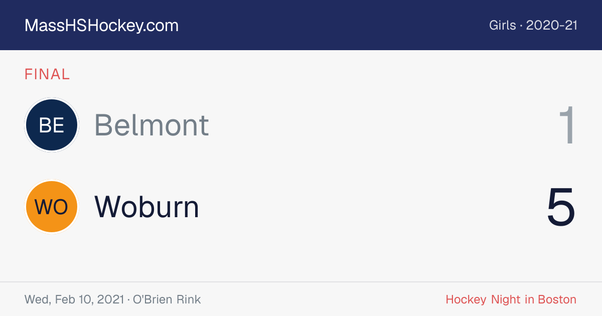 Belmont at Woburn score card