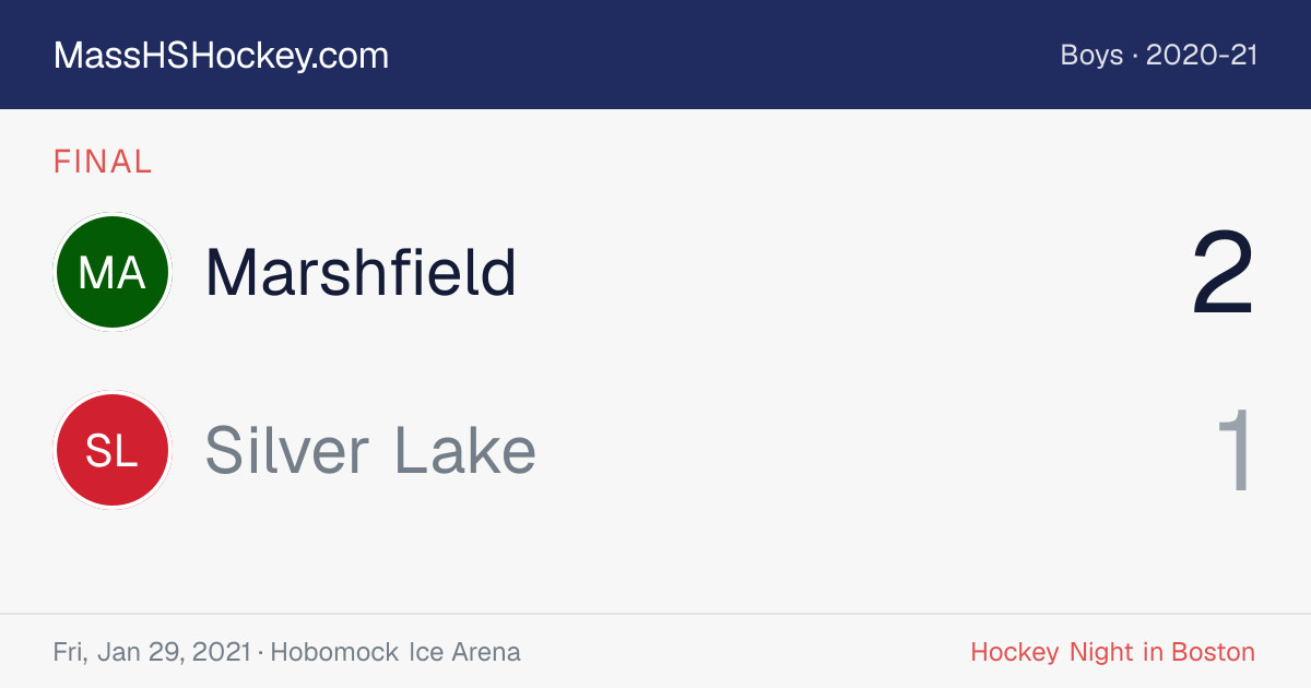 Marshfield at Silver Lake score card