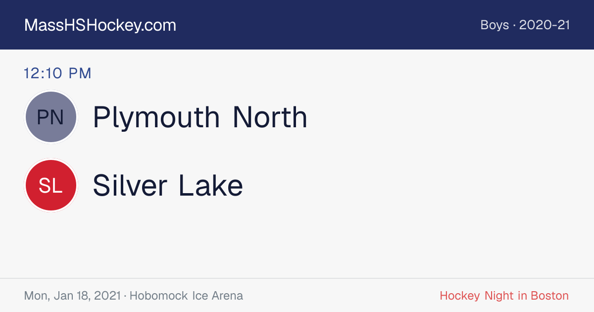 Plymouth North at Silver Lake score card