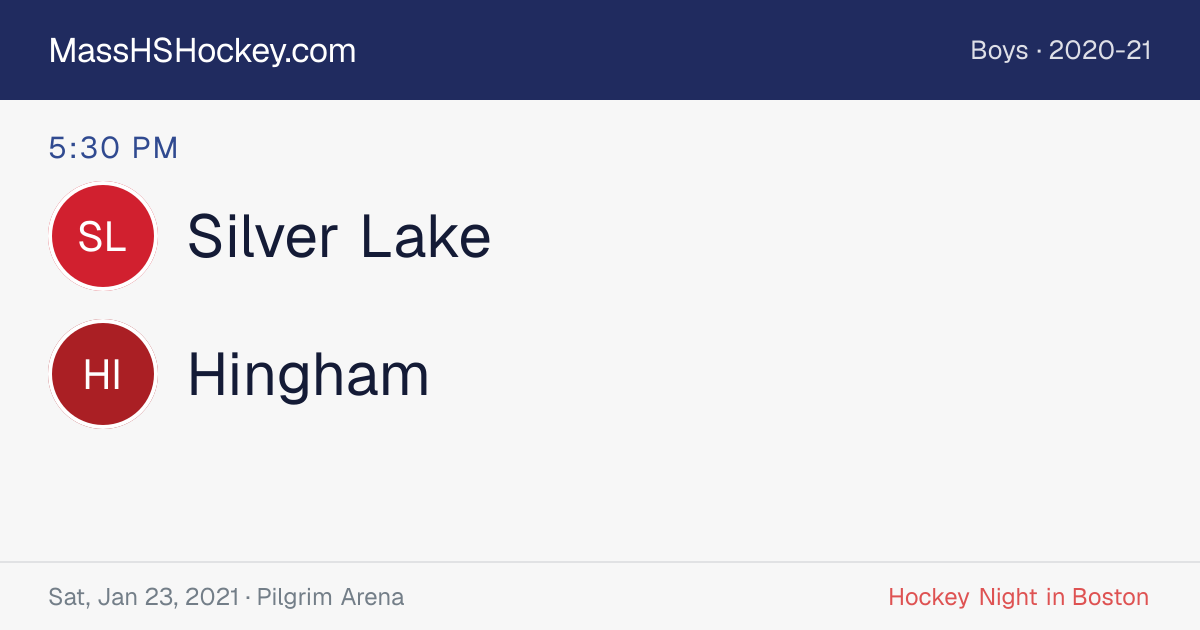 Silver Lake at Hingham score card