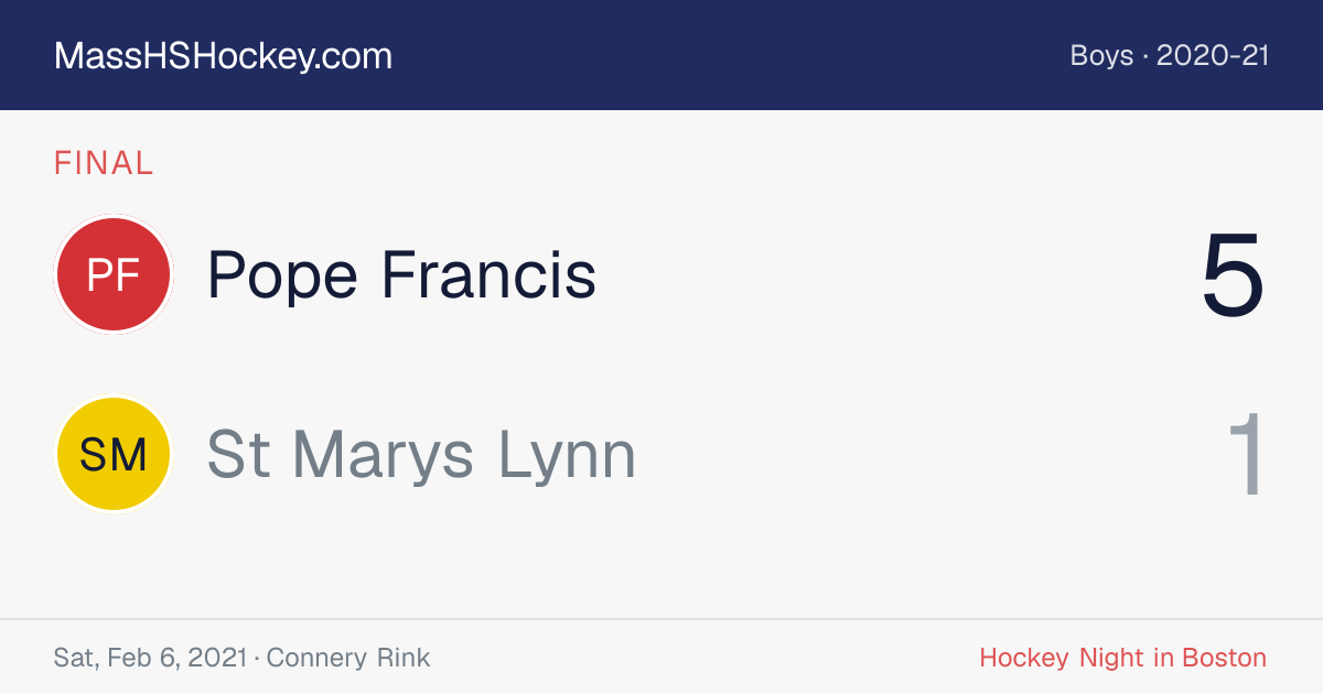 Pope Francis at St Marys Lynn score card