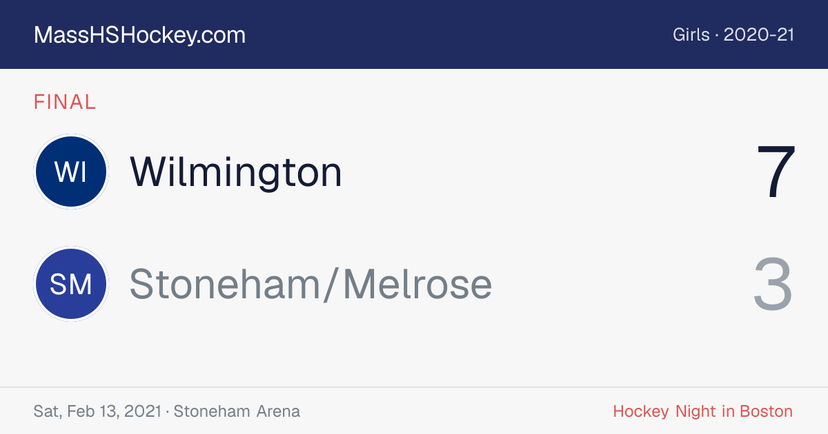 Wilmington at Stoneham/Melrose score card