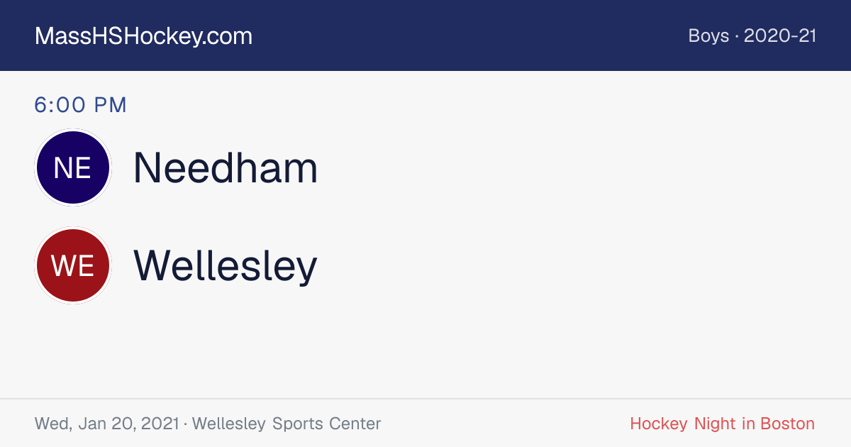 Needham at Wellesley score card