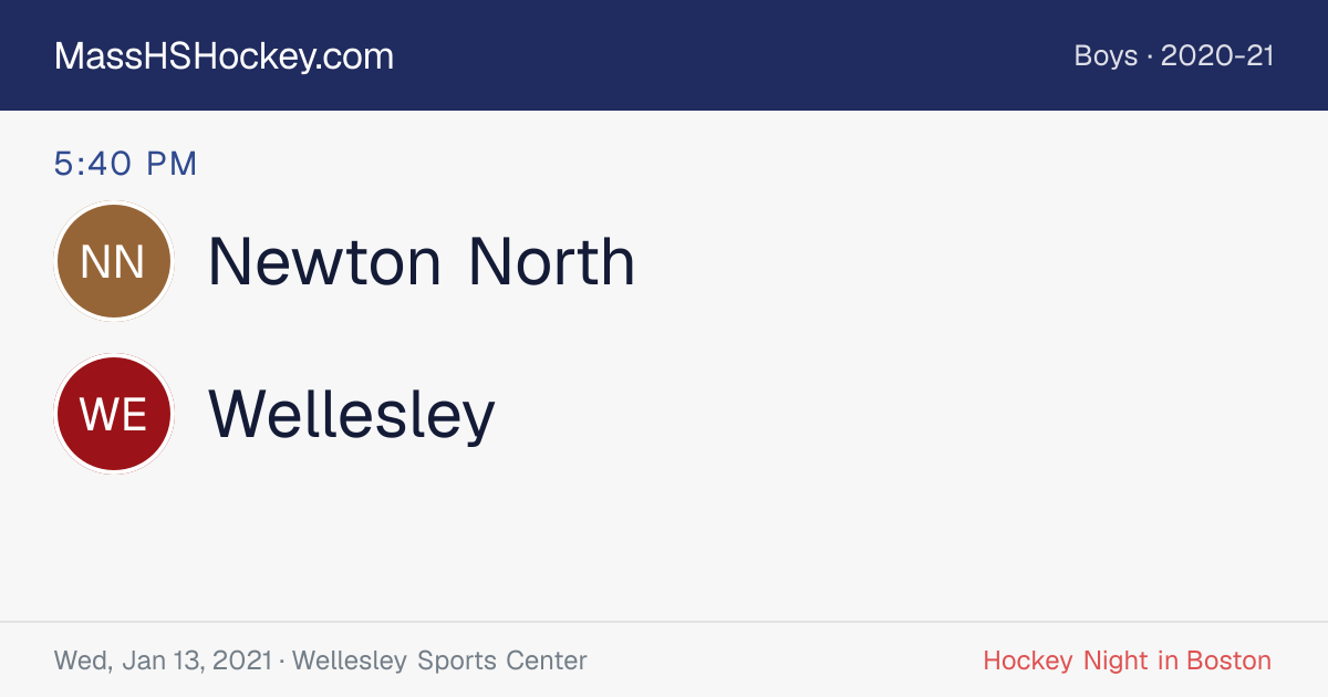 Newton North at Wellesley score card