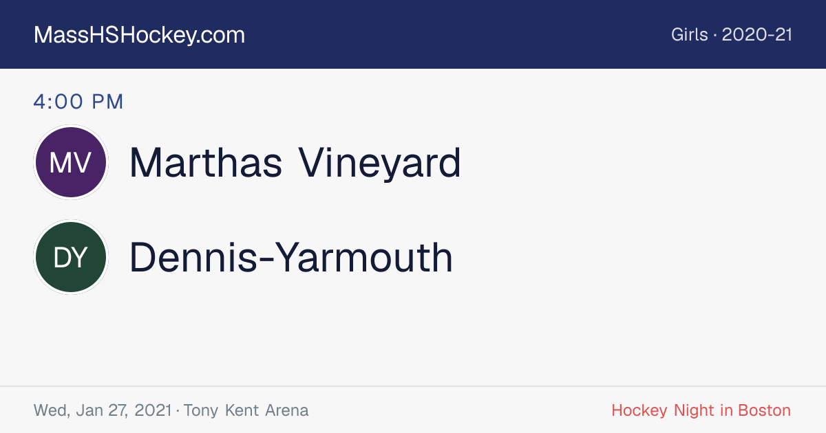 Marthas Vineyard at Dennis-Yarmouth score card