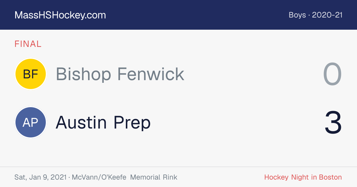 Bishop Fenwick at Austin Prep score card