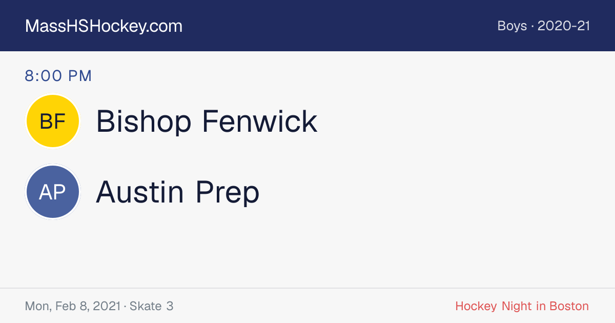 Bishop Fenwick at Austin Prep score card