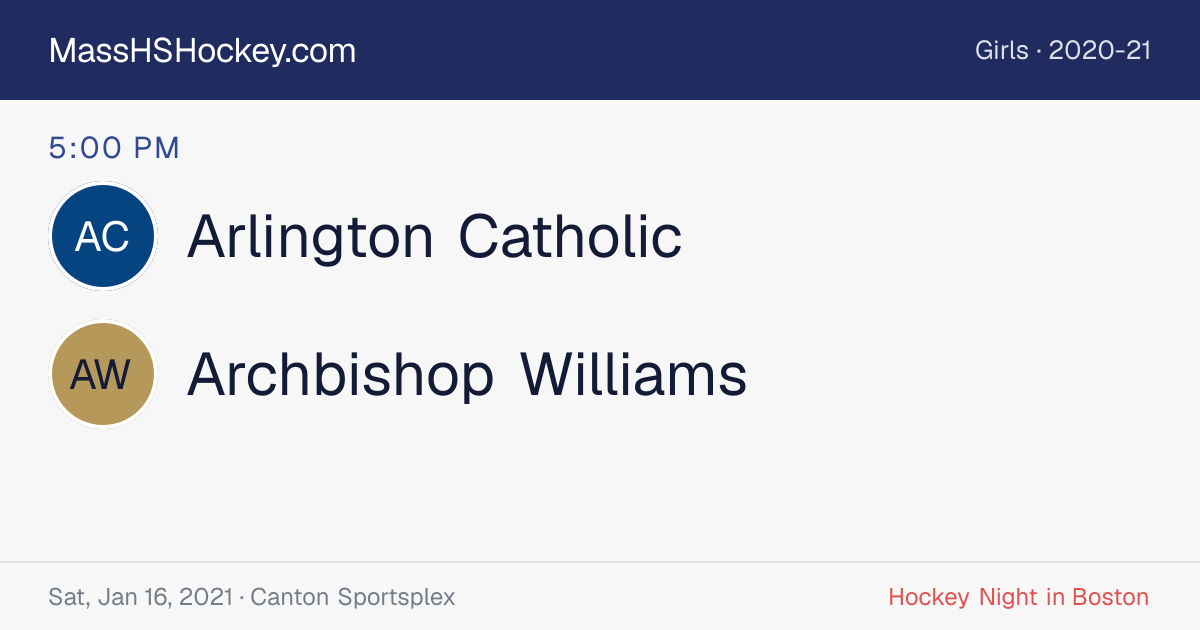Arlington Catholic at Archbishop Williams score card
