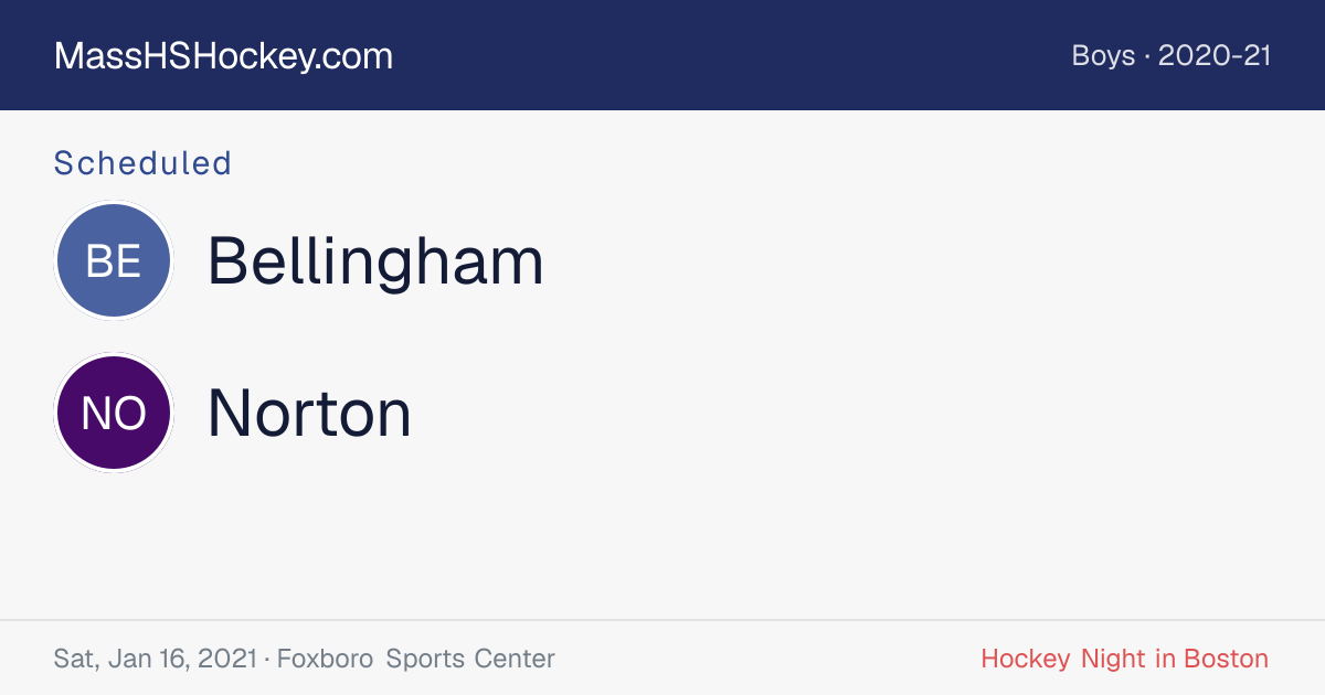 Bellingham at Norton score card