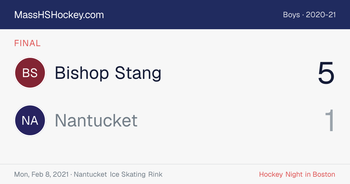 Bishop Stang at Nantucket score card