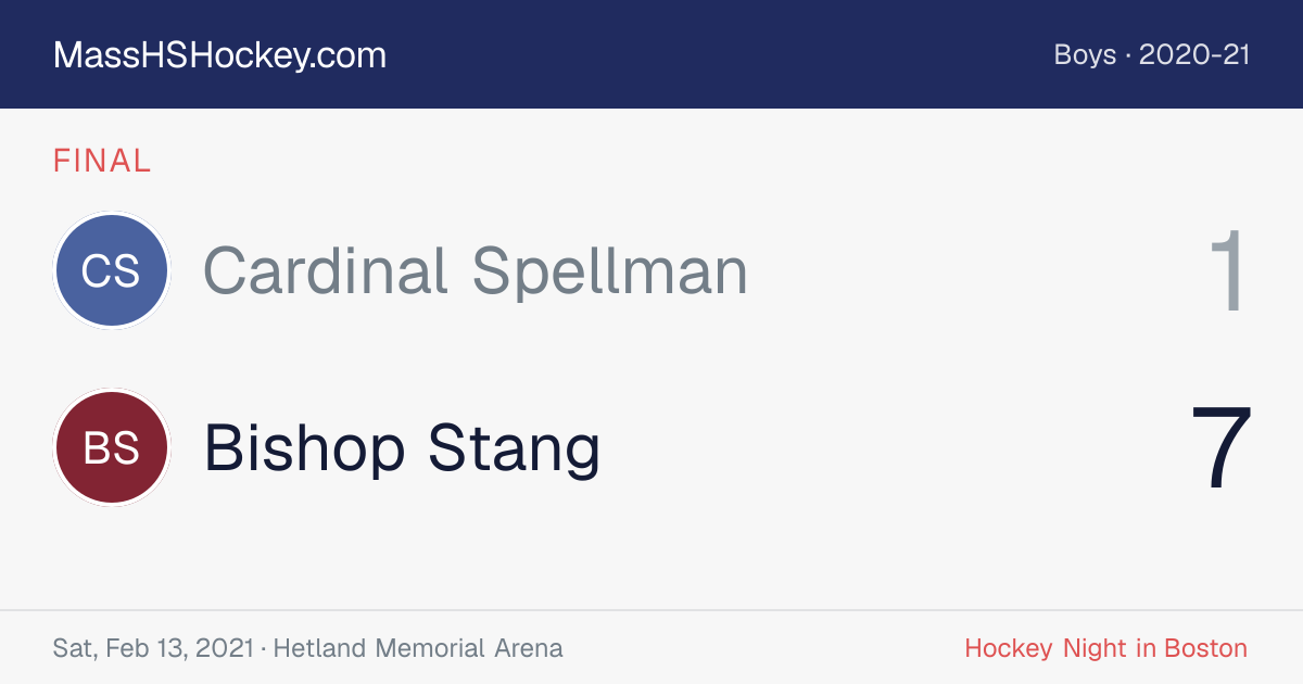 Cardinal Spellman at Bishop Stang score card