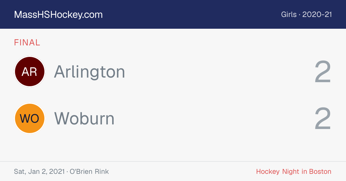Arlington at Woburn score card