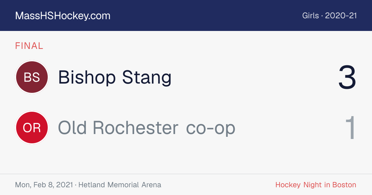 Bishop Stang at Old Rochester co-op score card