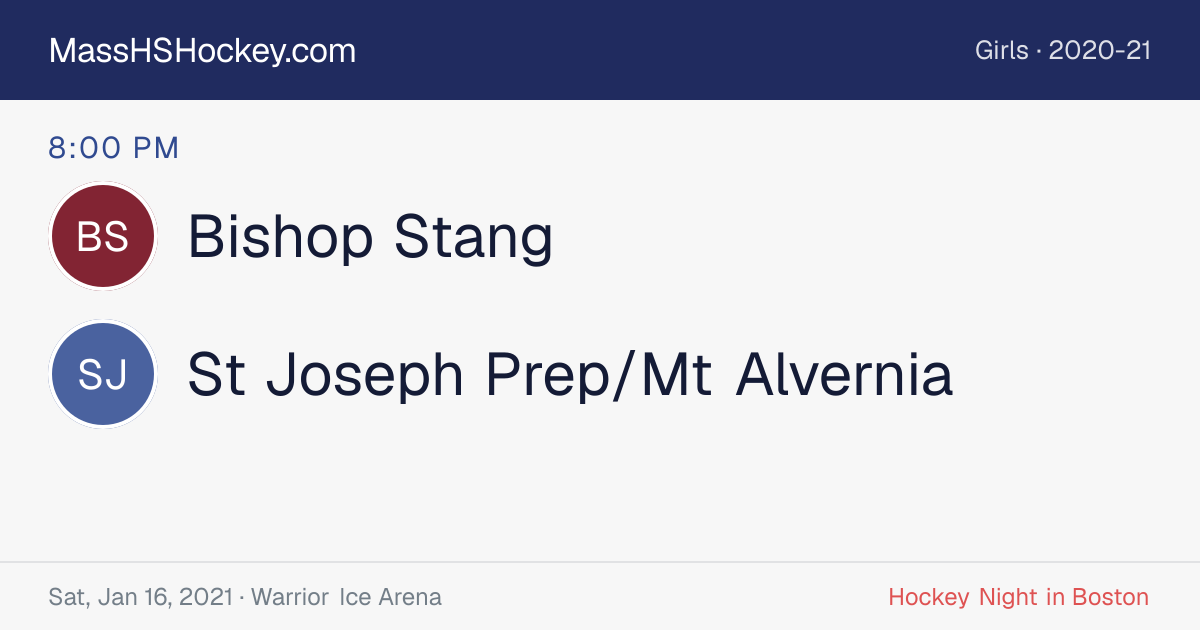 Bishop Stang at St Joseph Prep/Mt Alvernia score card