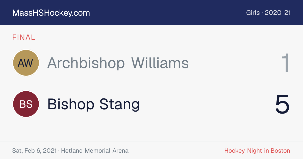 Archbishop Williams at Bishop Stang score card