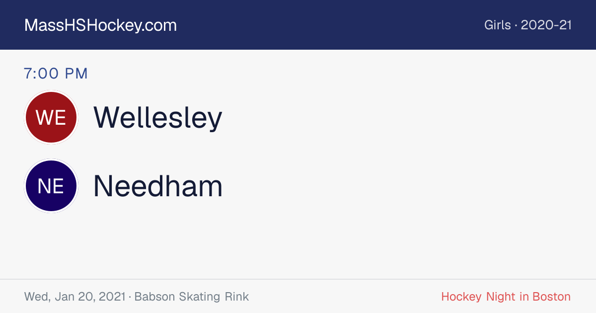 Wellesley at Needham score card