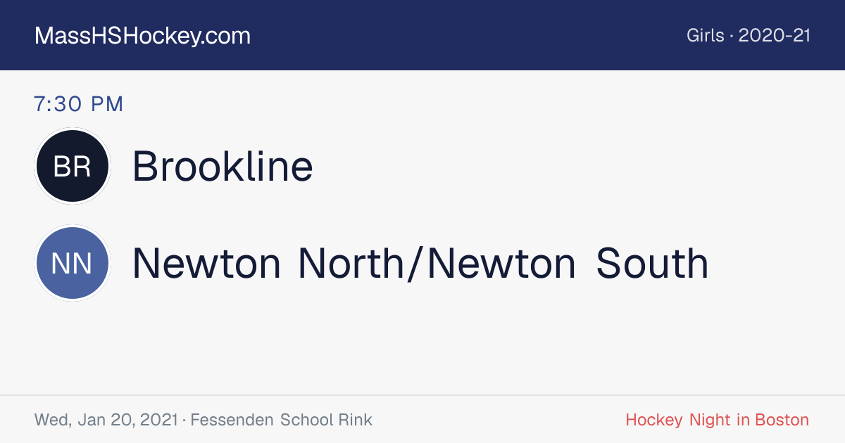 Brookline at Newton North/Newton South score card