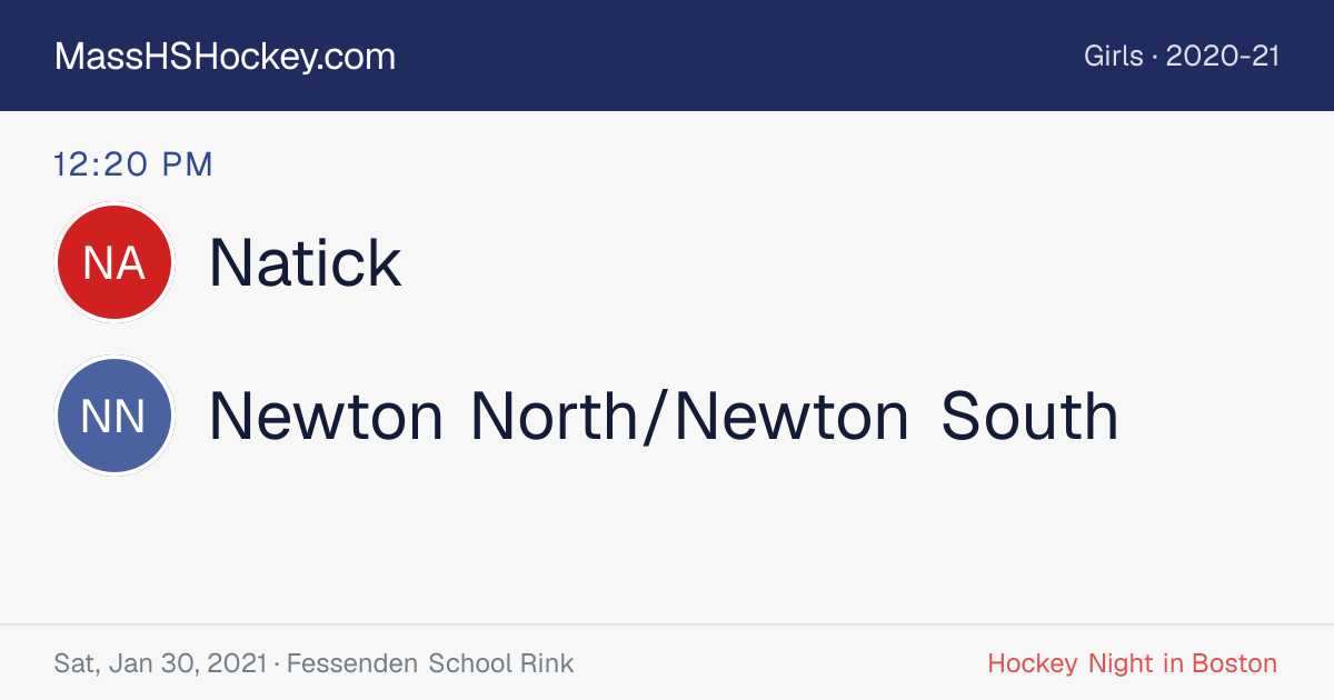Natick at Newton North/Newton South score card