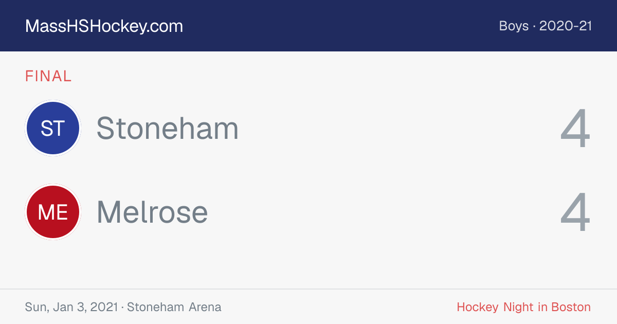 Stoneham at Melrose score card