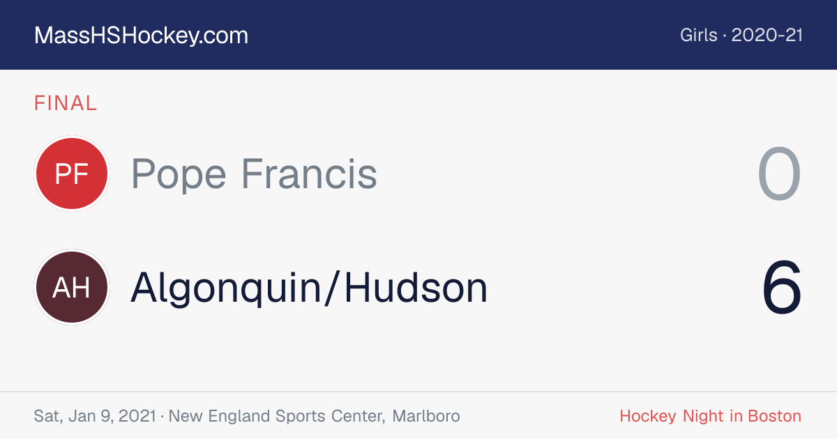 Pope Francis at Algonquin/Hudson score card