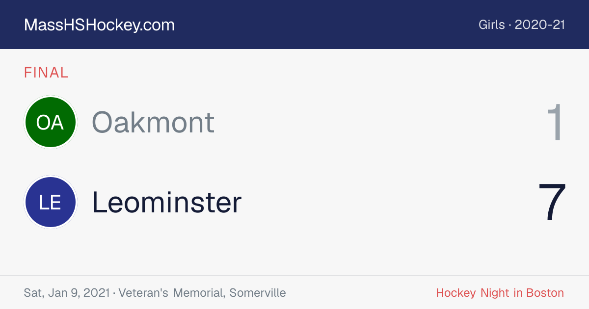 Oakmont at Leominster score card