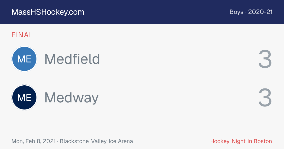 Medfield at Medway score card