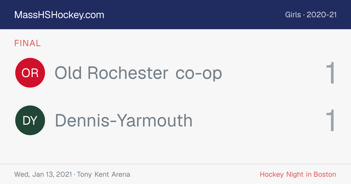 Old Rochester co-op at Dennis-Yarmouth score card