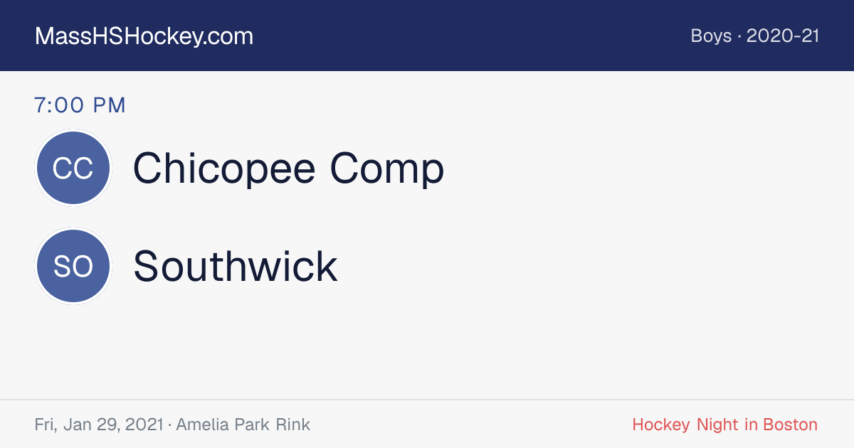 Chicopee Comp at Southwick score card