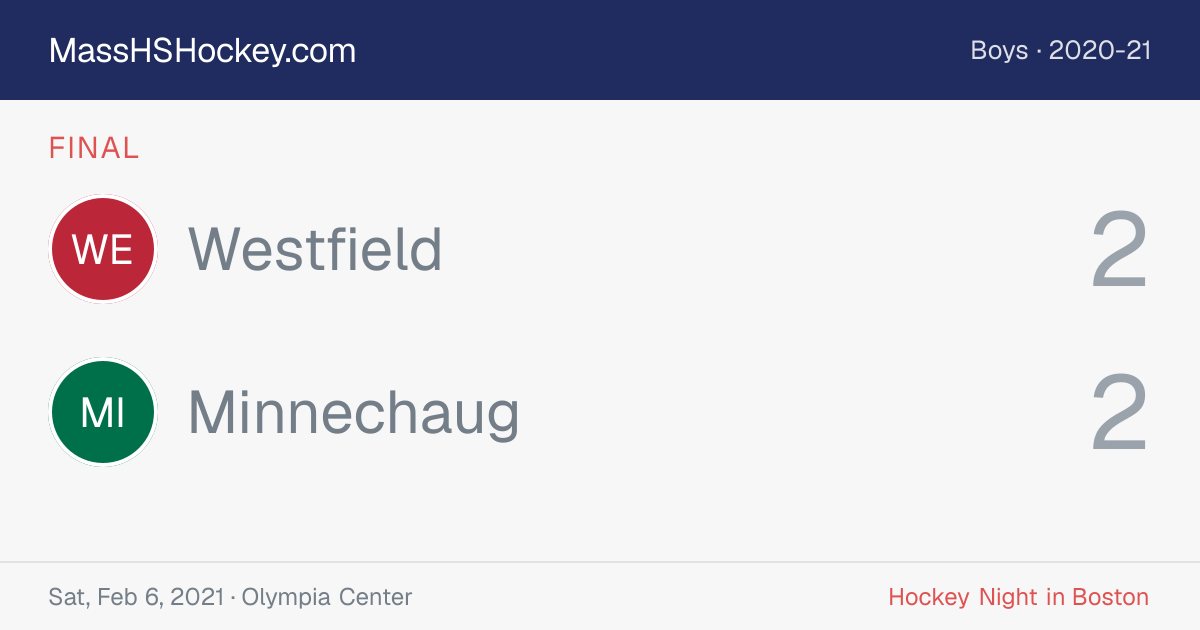 Westfield at Minnechaug score card