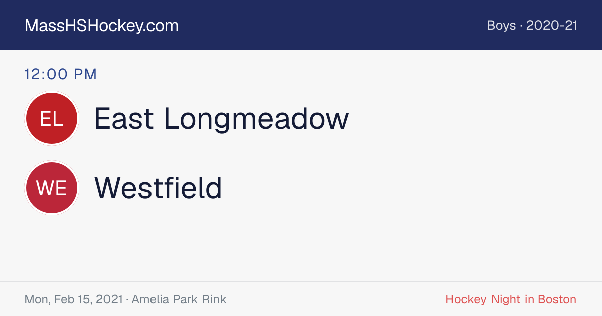 East Longmeadow at Westfield score card