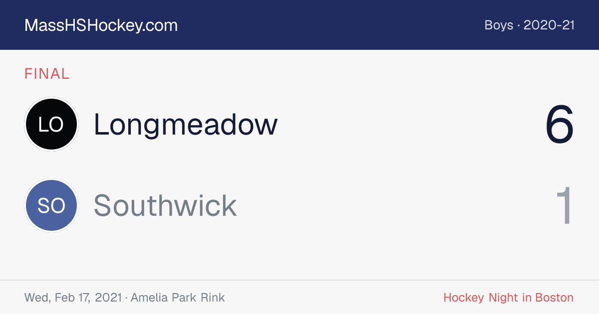 Longmeadow at Southwick score card