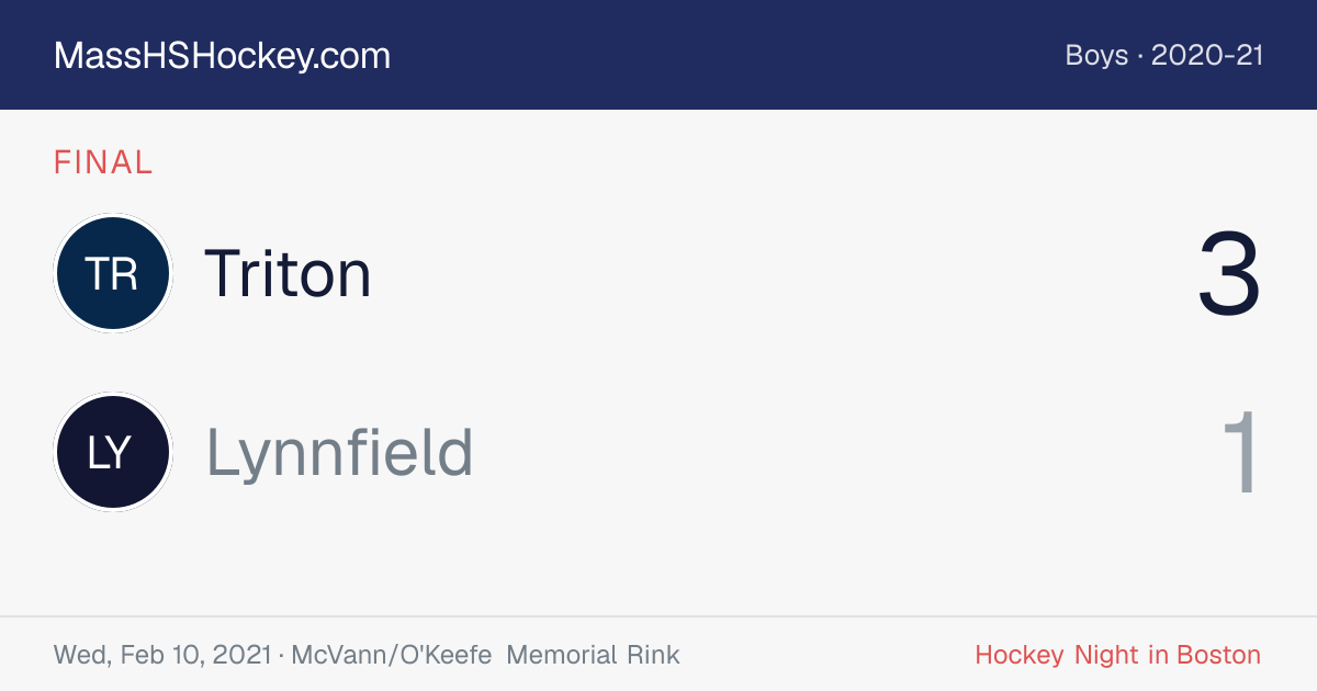 Triton at Lynnfield score card