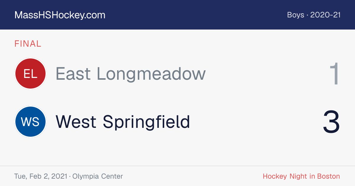 East Longmeadow at West Springfield score card